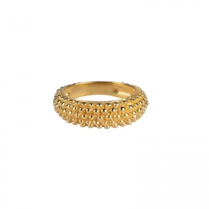 DOTTED RING GOLD PLATED GOLD