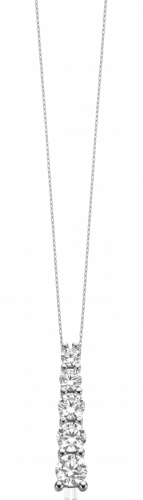 RHODIUM PLATED WITH WHITE CZ SILVER
