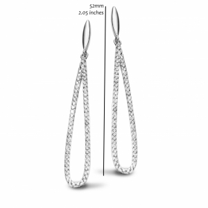RHODIUM PLATED SET WITH WHITE CS SILVER