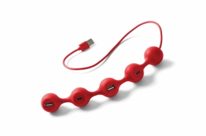DESIGH USB HUB - 2 X USB A & 2 X USB C - Wit RED