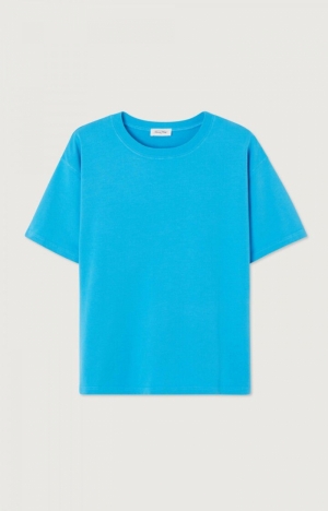 FIZVALLEY - T-SHIRT BLUE AZUR