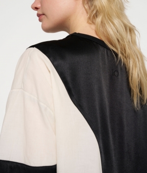TEE BLOUSE CONTRAST BLACK