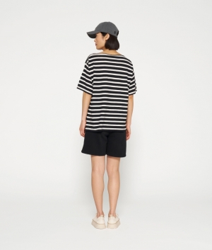 SHORT SLEEVE TEE STRIPES BLACK/LIGHT NAT
