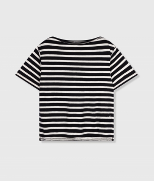 SHORT SLEEVE TEE STRIPES BLACK/LIGHT NAT