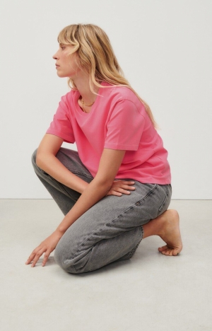 FIZVALLEY - T-SHIRT ROSE/FLUO