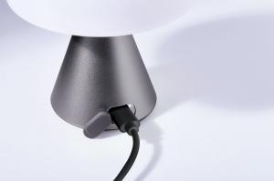 MINA L - OPLAADBAAR LEDLAMP MEDIUM GUN METAL