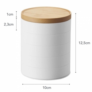 5 TIERED ACCESSORY CASE - TOSCA WHITE