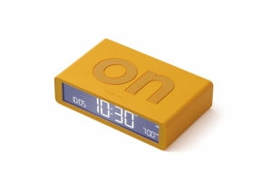 FLIP DIGITAL ALARM CLOCK YELLOW