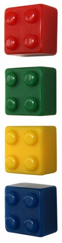 MAGNETEN - LEGOBLOKJES - SET VAN 4 
