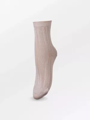 GLITTER DRAKE SOCK FAWN