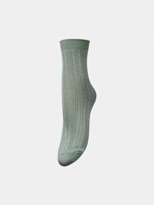 GLITTER DRAKE SOCK MISTLETOE GREEN