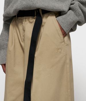 WIDE PANTS TWILL EARTH