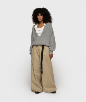 WIDE PANTS TWILL EARTH