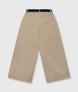 WIDE PANTS TWILL EARTH
