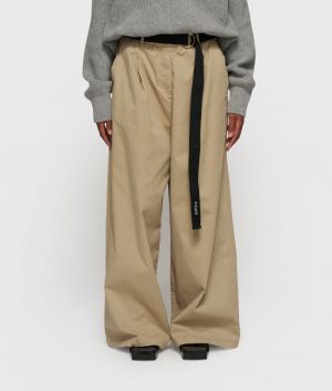 WIDE PANTS TWILL EARTH
