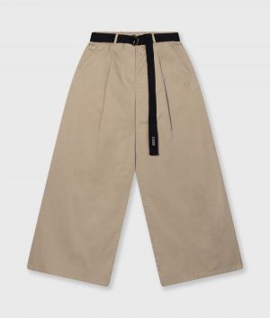 WIDE PANTS TWILL EARTH