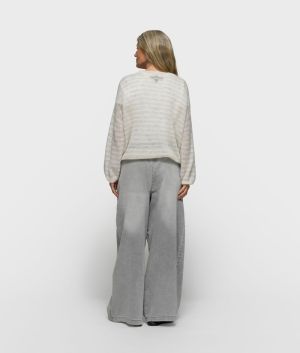 WIDE PANTS JOG GREY WASH DENIM