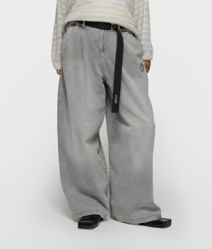 WIDE PANTS JOG GREY WASH DENIM