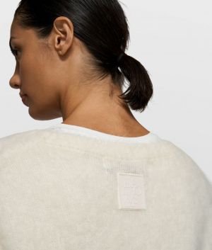 SLEEVELESS KNIT SWEATER ECRU