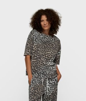 SOFT SCUBA TEE LEOPARD ECRU