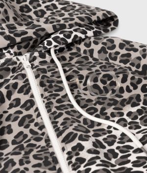 SOFT SCUBA HOODIE LEOPARD ECRU