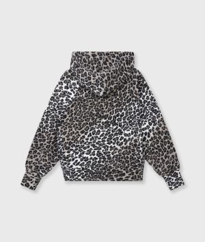SOFT SCUBA HOODIE LEOPARD ECRU