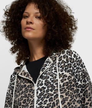 SOFT SCUBA HOODIE LEOPARD ECRU