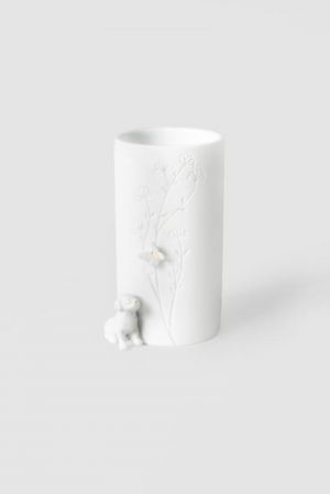 VASE PORCELAINE - DOG SITTING 