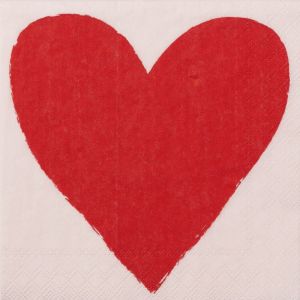 NAPKIN COKTAIL HEART 