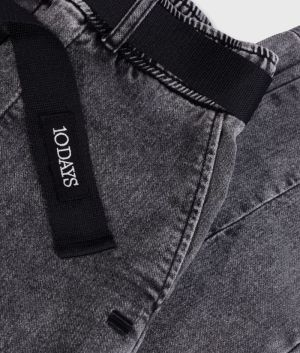 THE BELTED PANTS WASHED BLACK