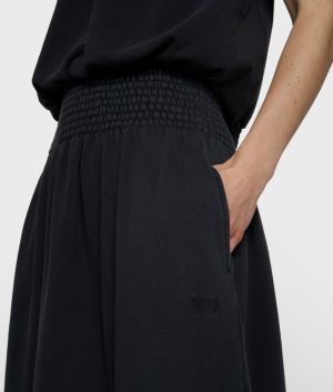 SMOCK SKIRT WASHED DARK CHARCOAL