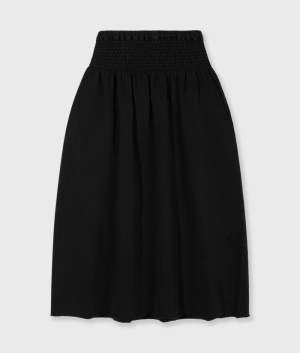 SMOCK SKIRT WASHED DARK CHARCOAL