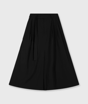 WIDE TRAVEL SKIRT  BLACK