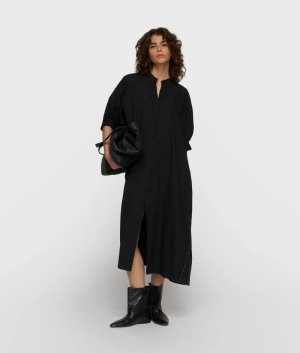 SLEEVLES DRESS VIOLE BLACK
