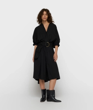 SLEEVLES DRESS VIOLE BLACK