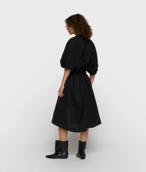 SLEEVLES DRESS VIOLE BLACK