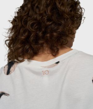 TEE FLOWER ECRU 