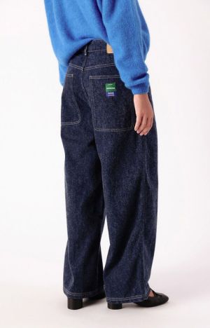 DAMES BAGGY JEANS NAFOW BLUE BRUSHED
