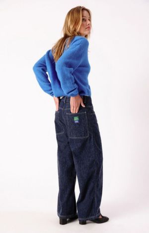 DAMES BAGGY JEANS NAFOW BLUE BRUSHED